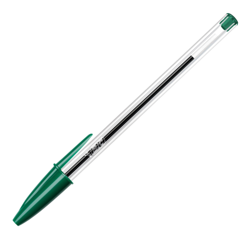 BIC CRISTAL PENNA A SFERA PUNTA MEDIA COLORE VERDE CONF. 50 PZ.